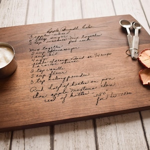 Mother's Day Gift, Handwritten Recipe Cutting Board, Grandma's Handwriting, Engraved Recipe, Gift for Mom, Personalized Cutting Board