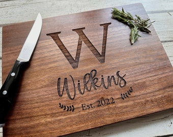 Personalized Cutting Board - Engraved Cutting Board, Custom Cutting Board, Wedding Gift, Housewarming Gift, Anniversary Gift, Engagement