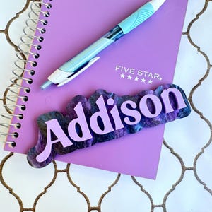 Imán para casillero con nombre / Imán para casillero personalizado en 3D / Imán con nombre personalizado / Accesorio para casillero / Decoración para casillero / Chica preppy de regreso a clases