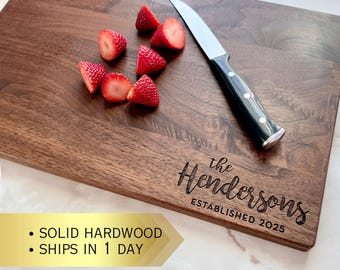 Personalized Cutting Board - Engraved Cutting Board, Charcuterie Board, Wedding Gift, Housewarming Gift, Anniversary Gift, Engagement