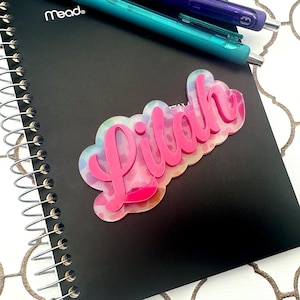 Imán acrílico 3D personalizado para taquilla: Decoración personalizada para taquillas escolares