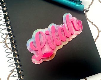 Personalized 3D Acrylic Locker Magnet: Custom School Locker Decor