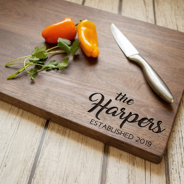 Personalized Wedding Gift - Personalized Cutting Board, Engraved Cutting Board, Custom Cutting Board, Personalize Wedding Gift, Engraved