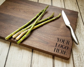 Planche à découper personnalisée en bois dur, planche à charcuterie gravée, publicité avec logo