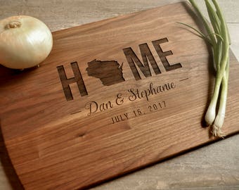 Engagement Gift, Custom Cutting Board, Engraved Cutting Board, Personalized Cutting Board, Wedding Gift, Housewarming Gift, Anniversary Gift