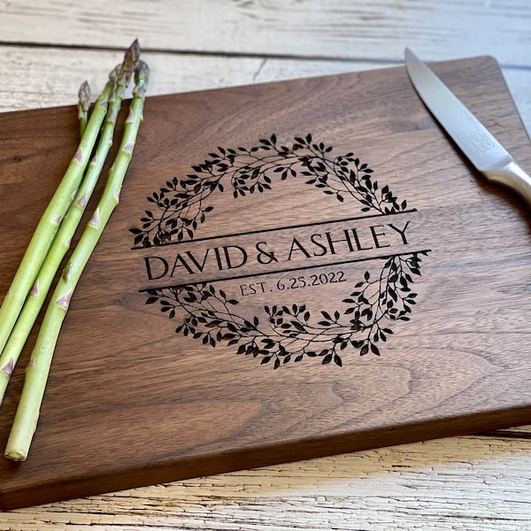 Personalized Cutting Board - Engraved Cutting Board, Custom Cutting Board, Wedding Gift, Housewarming Gift, Anniversary Gift, Engagement