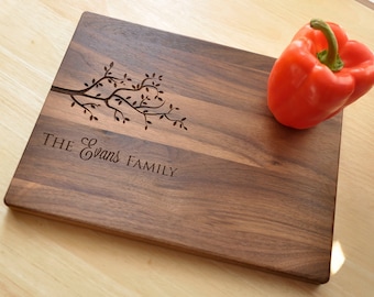 Housewarming Gift, Personalized Cutting Board, Engraved Walnut Cutting Board, Custom Personalized Wedding Gift, Anniversary, Engagement