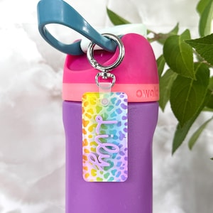 Personalized Owala Name Tag | Custom Owala Water Bottle Tag | Owala Freesip Accessories | Water Bottle Tumbler Keychain Charm