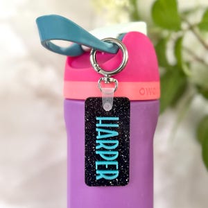 Personalized Owala Name Tag | Custom Owala Water Bottle Tag | Owala Freesip Accessories | Water Bottle Tumbler Keychain Charm