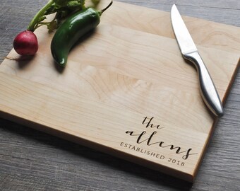 Personalized Cutting Board - Engraved Cutting Board, Custom Cutting Board, Wedding Gift, Housewarming Gift, Anniversary Gift, Engagement