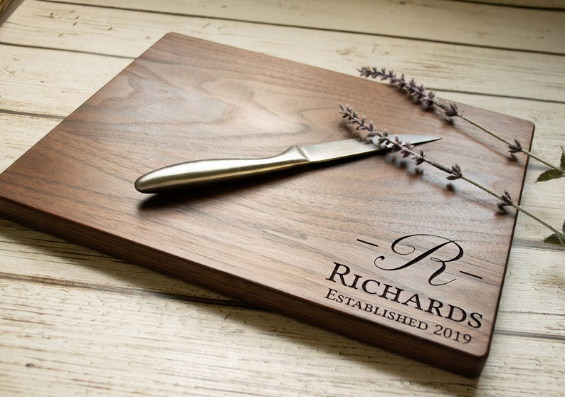 Engraved Cutting Board Personalized Cutting Board Engagement Gift Housewarming Gift Wedding Gift Custom Cutting Board Anniversary Gift