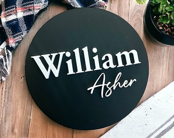 3D Acrylic Baby Name Sign, Nursery Decor, Hospital Photo Prop