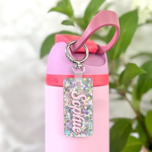 Personalized Owala Name Tag | Custom Owala Water Bottle Tag | Owala Freesip Accessories | Water Bottle Tumbler Keychain Charm