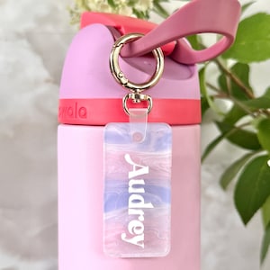 Personalized Owala Name Tag | Custom Owala Water Bottle Tag | Owala Freesip Accessories | Water Bottle Tumbler Keychain Charm