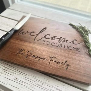 Personalized Engraved Wood Cutting Board, Wedding Gift