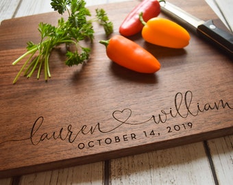 Wedding Gift Housewarming Gift Anniversary Gift Engagement Personalized Cutting Board Engraved Cutting Board Custom Cutting Board