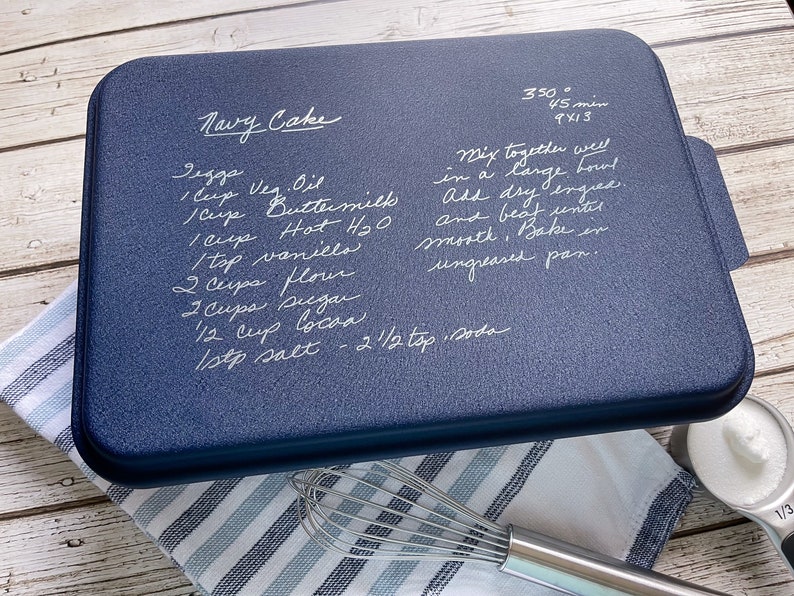 Engraved Recipe Cake Pan