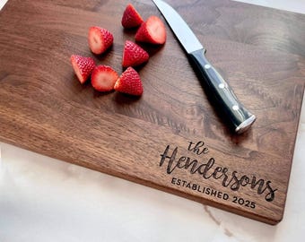 Personalized Hardwood Cutting Board, Real Estate Closing Gift