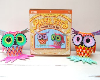 Owls Paper Pets Papier Mache Kit