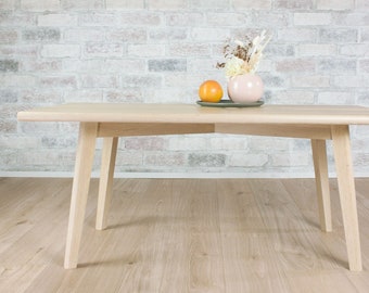 Aren Oak Modern Coffee Table, Solid Oak Contemporary Coffee Table, Rectangle Solid Wood Sofa Table