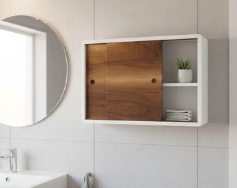 Premium Floating Cabinet, Bathroom Storage Shelf, High End Finish Wall Mount Cabinet