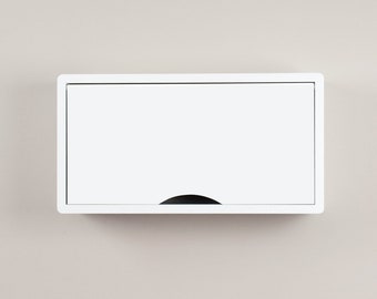 White Floating Cabinet, Wall Cabinet, Small Storage Cabinet Shelf, Bathroom Cabinet