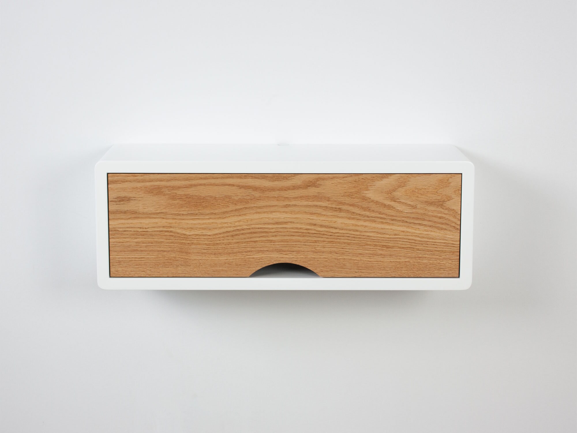 Mid Century Modern Floating Shelf With Door Floating Etsy Canada