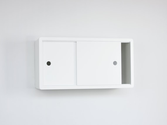 Horizontal wall cabinet sale with sliding doors