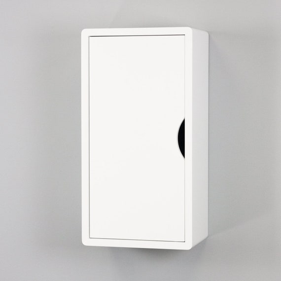 White Floating Cabinet Wall Mount Shelf Storage Small Storage