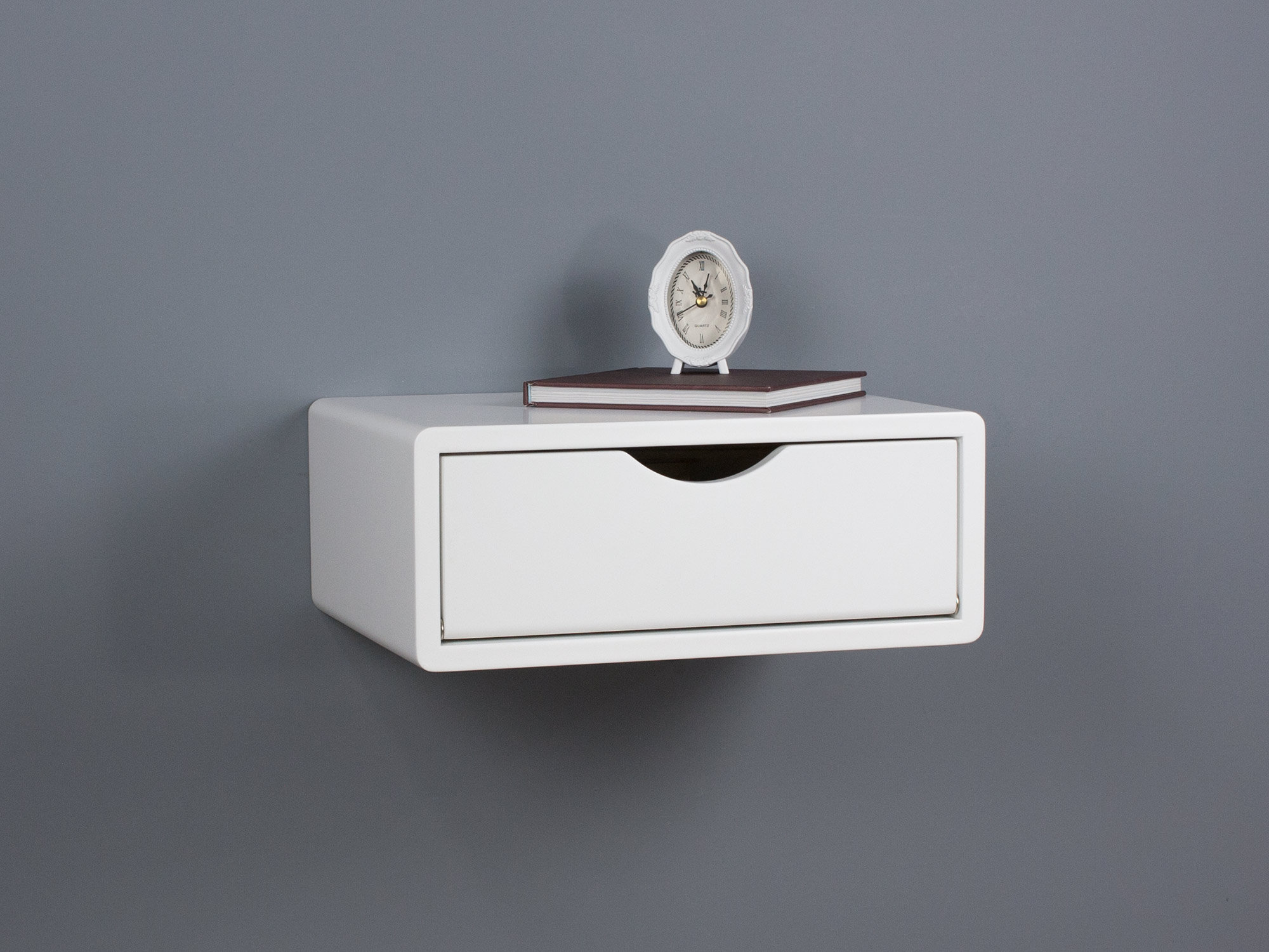 Denali White Floating Nightstand Wall Mount Bedside Table Etsy UK