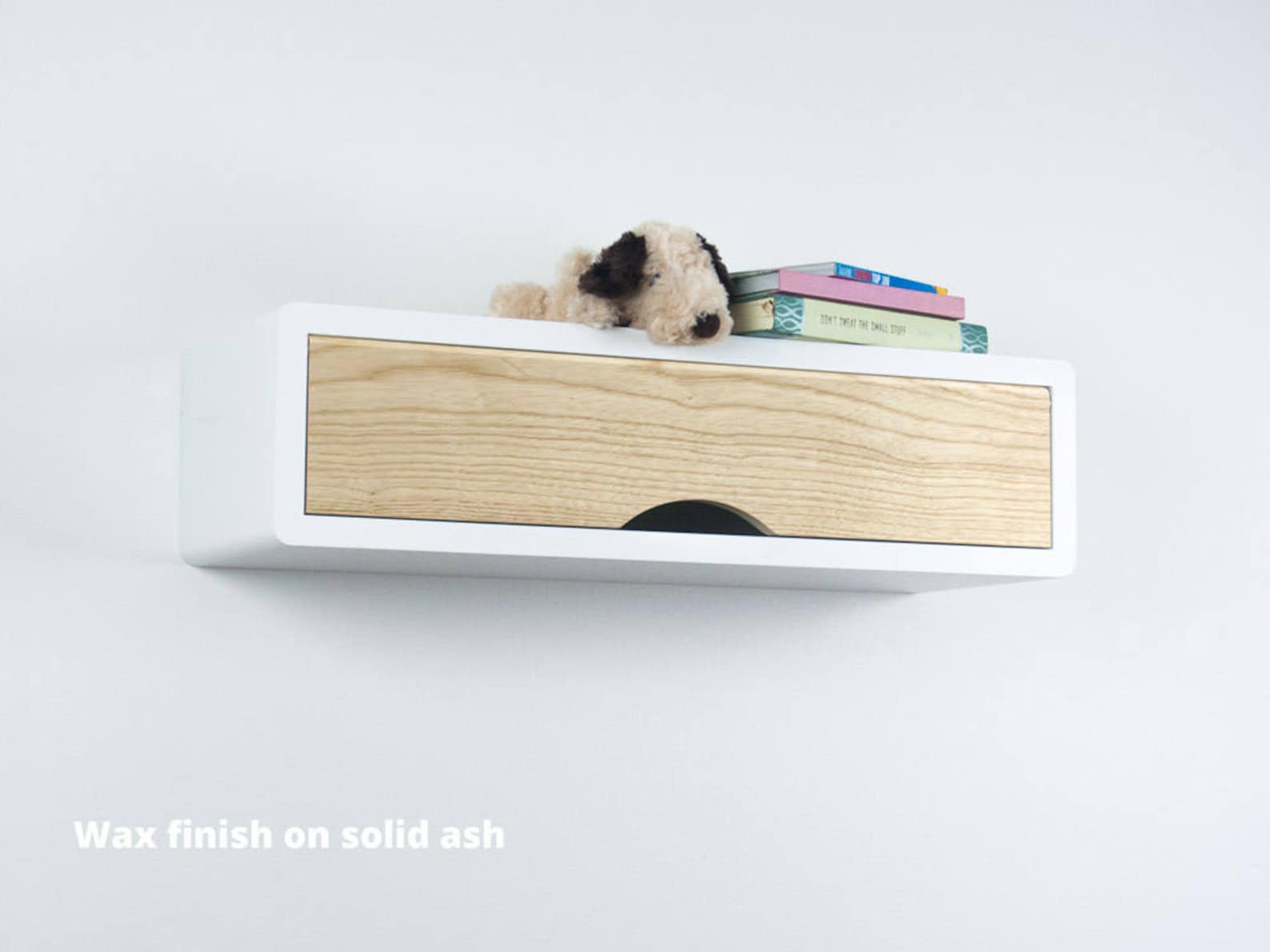 Slim Floating Shelf With Door Mid Century Modern Retro Style Etsy Canada