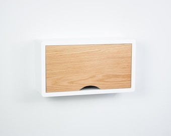 Mini Floating Cabinet, Lacquer Coating High End Finish Small Wall Mount Storage Cabinet Shelf, Bathroom Cabinet, Entryway Cabinet