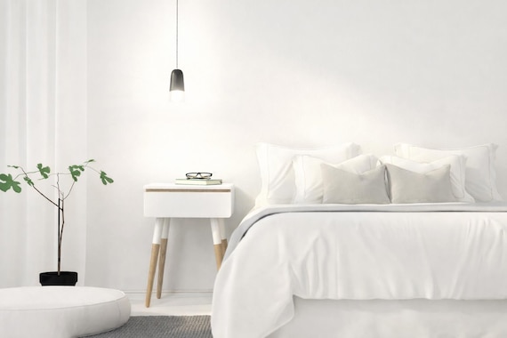 Blanca White Nightstand, Side Table, Bed Side Table, End Table - Scandinavian Design Collection