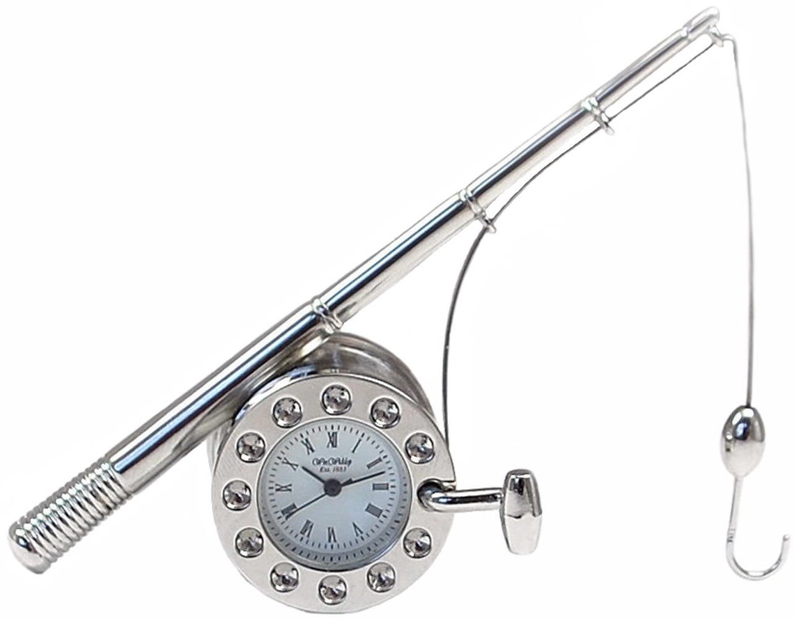 Miniature Fishing Rod Novelty Quartz Analogue Collectors Clock Etsy