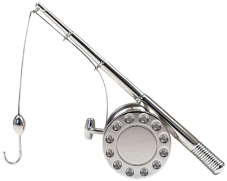 Miniature Fishing Rod Novelty Quartz Analogue Collectors Clock Etsy