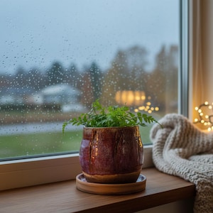 Keramische bloempot, bloempot met schotel, keramische plantpot, sappige plantenbak, bloemenvaas, kamerinrichting, interieur, keramische plantenbak, 771