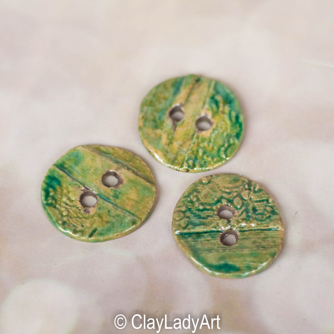 3 Raku Ceramic Buttons Raku Ceramics Raku Buttons Sewing Etsy
