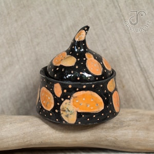 Ceramic box with lid, ceramic stash box, raku ceramic ring box, ceramic trinket box for jewelry, raku ceramic box with lid, 594