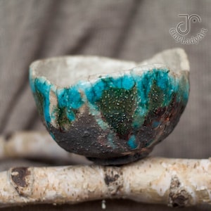 Ceramic mug, pottery mug, raku ceramic tea cup,  raku ceramic tea bowl, Japanese tea ceremony, Japanese tea cup, matcha chawan, OOAK, 317