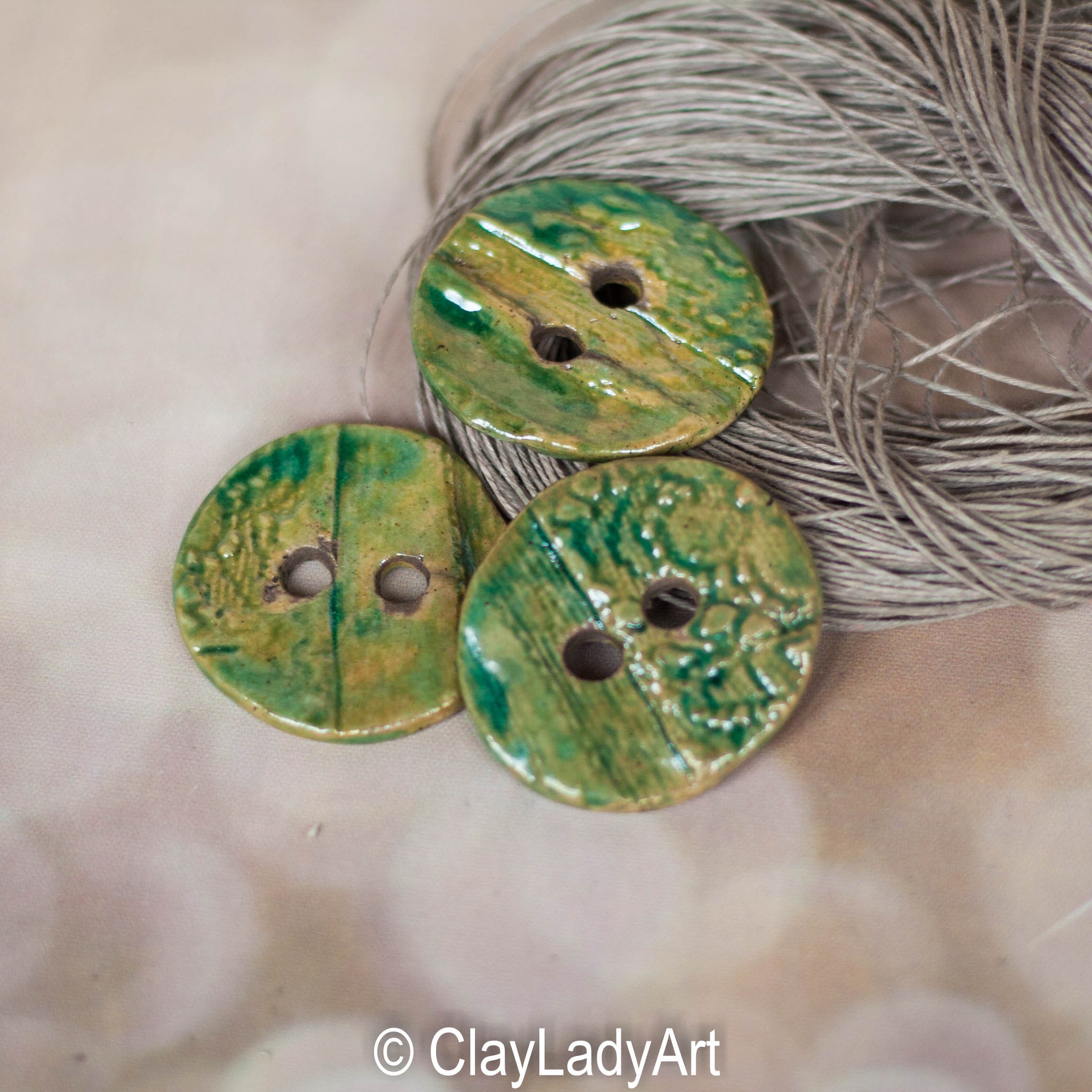 3 Raku Ceramic Buttons Raku Ceramics Raku Buttons Sewing Etsy