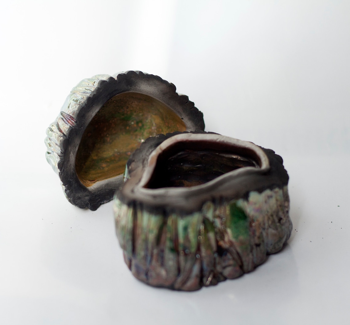 Ceramic Gift Box Ceramic Lidded Box for Jewelry Kurinuki Etsy