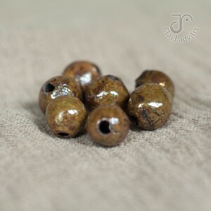 4 Ceramic Beads, Set of Beads, Handmade Clay Beads, Jewelry
