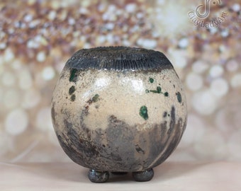 Vase décoratif en céramique Raku, poterie en céramique raku, pot de fleurs en céramique, jardinière en céramique, décoration intérieure en argile, porte-plante en céramique, 227