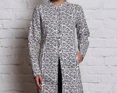 Indian Hand Block Printed Winter Jacket in quilted cotton
