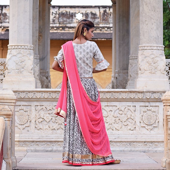 ethnic skirt top set