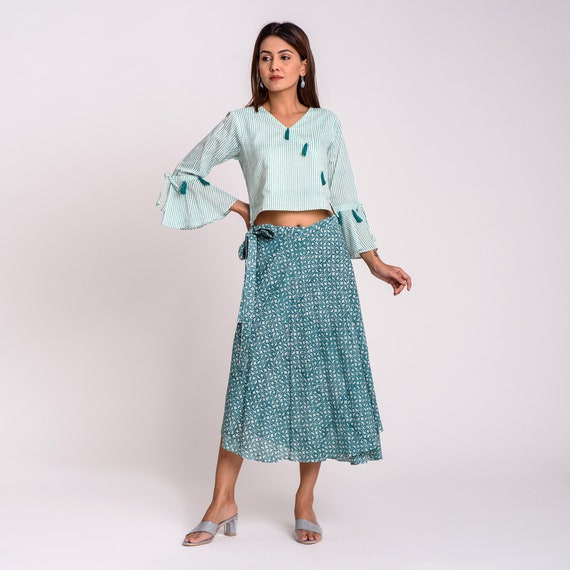 wrap around skirt and top
