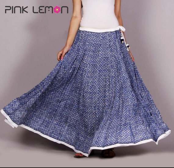 cotton long skirts with tops