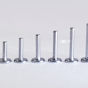 20g 18g or 16g TITANIUM Threadless Labret Push Pin Post 4mm Back Disc ~POST ONLY~ 5 ,6, 7, 8, 9, 10 or 11mm Length~ 1 Post (without pin top)