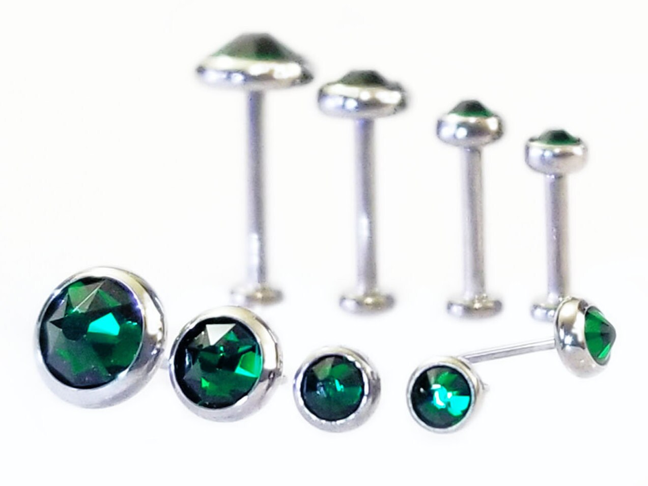 Titanium push deals pin earrings