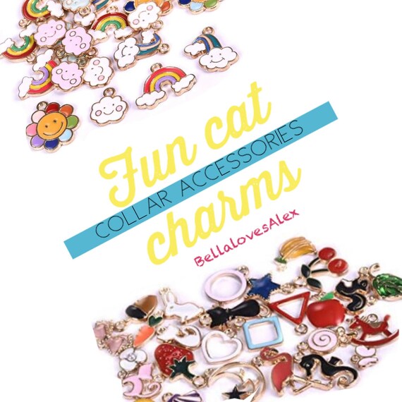 Fun charms for cat collar small pet charms for collar Etsy
